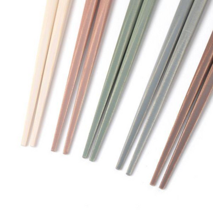 LAKOLE 5-Piece bamboo chopstick set, color tone cutlery
