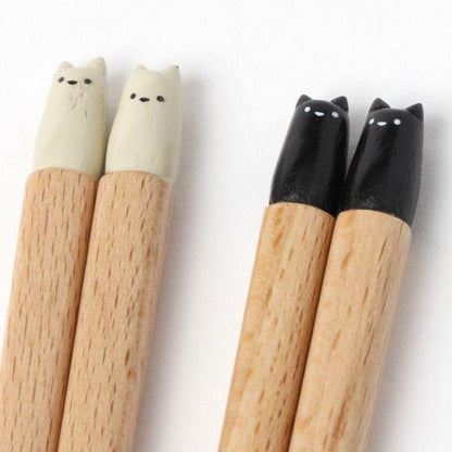 ADASTRIA STUDIO CLIP Motif Chopsticks Cat (Black Cat / White Cat)