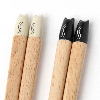 ADASTRIA STUDIO CLIP Motif Chopsticks Cat (Black Cat / White Cat)