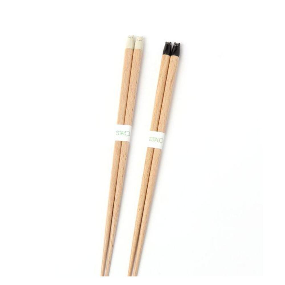 ADASTRIA STUDIO CLIP Motif Chopsticks Cat (Black Cat / White Cat)