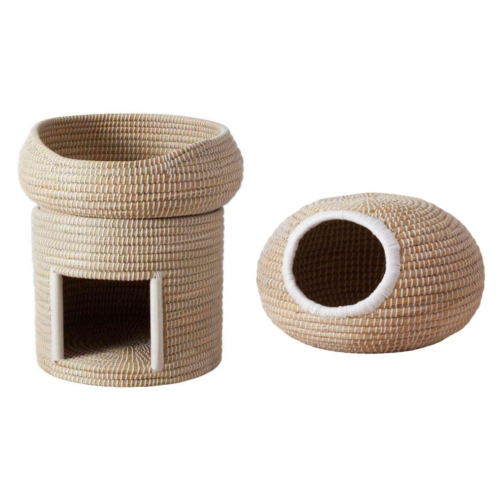 DOGGY MAN Hayashi Cat House (2-Tier Ladder / Round Jar)