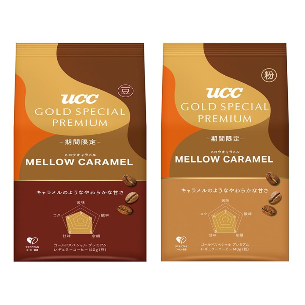 UCC UESHIMA COFFEE GOLD SPECIAL PREMIUM Mellow Caramel (Coffee Bean / Ground Coffee) 1 bag (140g)