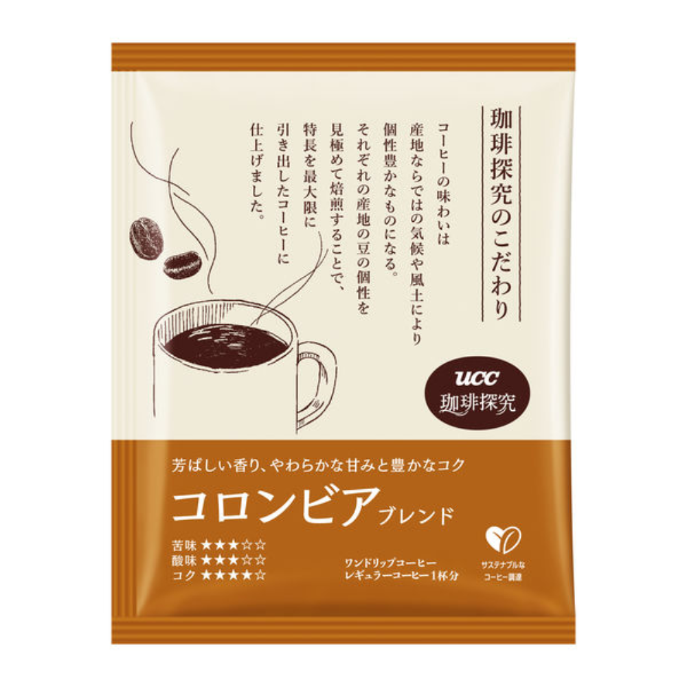 UCC UESHIMA COFFEE One Drip Coffee (Colombia Blend / Mocha Blend) Drip Coffee 1 Pack (12 cups)