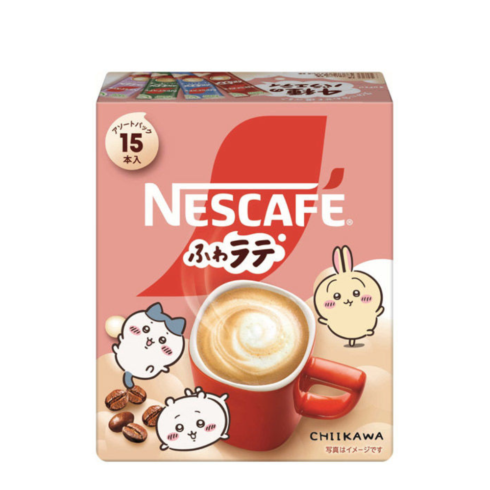 NESTLE JAPAN Nescafe Fuwa Latte Chiikawa Assortment Pack Coffee 1 box (15 sticks)
