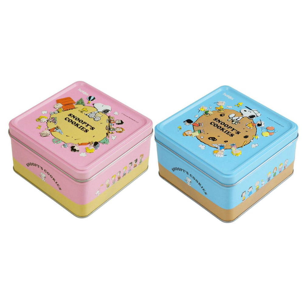 HOKURIKU CONFECTIONARY Cookies & Biscuits Snoopy Embossed Tin (Chocolate Chip / Maple) 70g