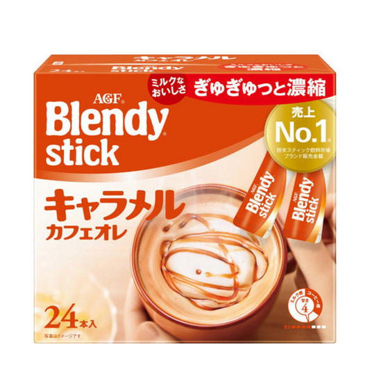 AJINOMOTO AGF Blendy Stick Caramel Cafe au Lait 1 box (24 sticks)