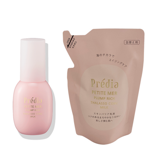 KOSE PRÉDIA Petit Mere Plump Rich Tarasoconk Milk Moisturiser (100ml / Refill 90ml)