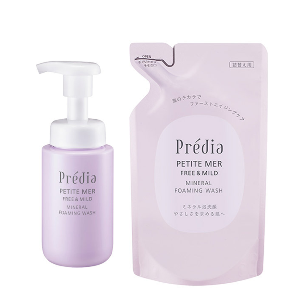 KOSE PRÉDIA Petite Mer Free & Mild Mineral Foaming Wash (200ml / Refill 180ml)
