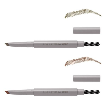 ORBIS Pencil Eyebrow N (Olive Brown / Pink Brown) with Holder / Refill