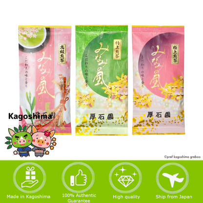 [KAGOSHIMA] ATSUISHIEN TEA Minami no Kaze (High-grade Sencha / Extra-fine Sencha / First-Class Sencha) 100g