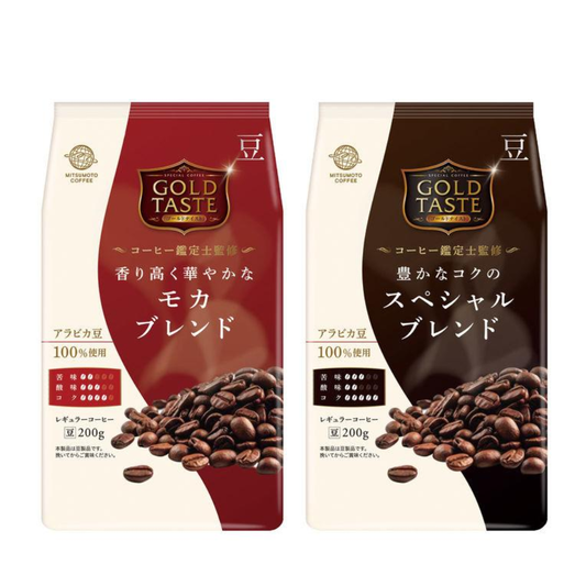 MITSUMOTO COFFEE GOLD TASTE (Mocha Blend / Special Blend) Coffee Beans 200g