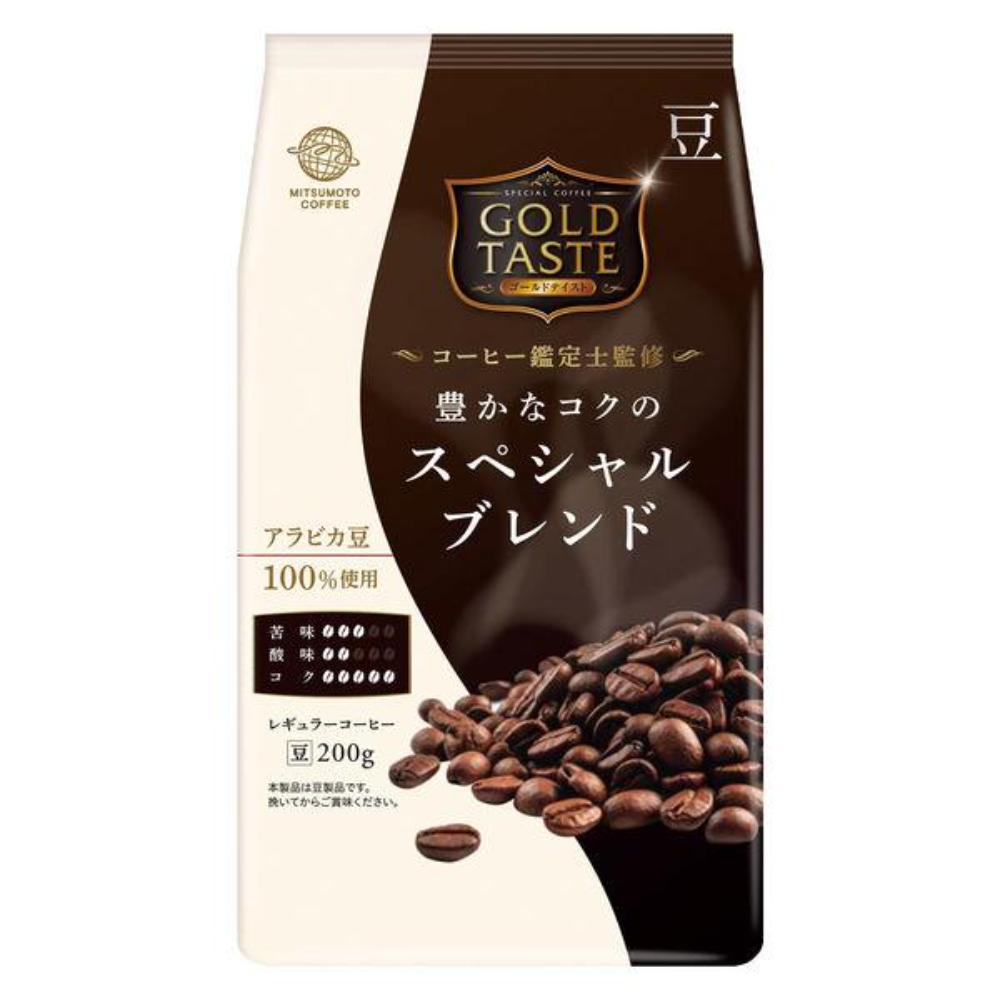 MITSUMOTO COFFEE GOLD TASTE (Mocha Blend / Special Blend) Coffee Beans 200g