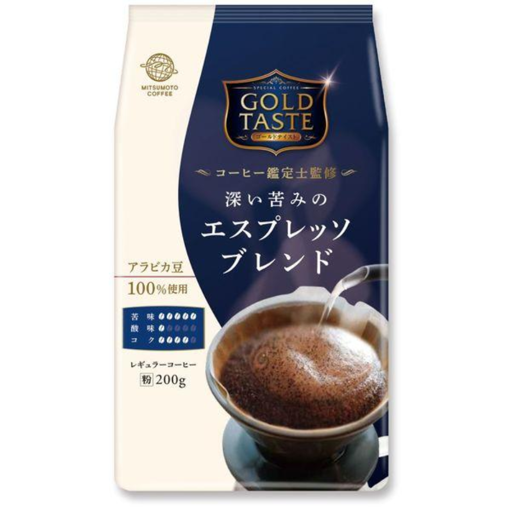 MITSUMOTO COFFEE Gold Taste Ground Coffee (Mocha Blend/Espresso Blend/Special Blend) 200g