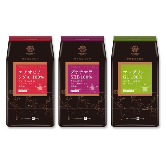 MITSUMOTO COFFEE Straight Coffee Certified Coffee Appraiser Supervised, Ground Coffee 120g