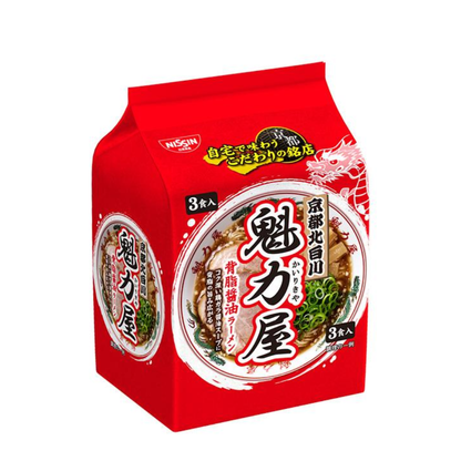 NISSIN FOODS Supervised by Kairikiya: Back Fat Soy Sauce Ramen, Instant Noodles, 3 Servings