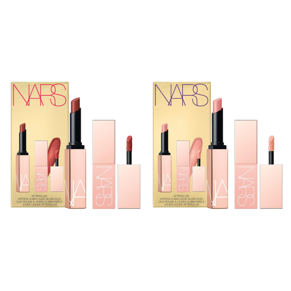 NARS Afterglow Lipstick & Mini Liquid Blush Duo (Lip 1.5g + Blush 3.2ml)