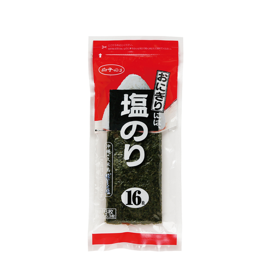 Shirako Nori Salted Seaweed for Rice Balls (16 sheets, 3 slices)