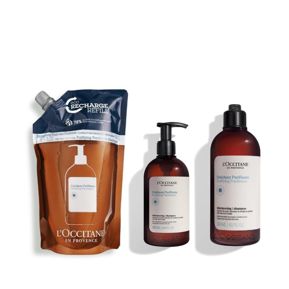 L'OCCITANE Pure Fresh Shampoo (300ml / 500ml / Refill 500ml)